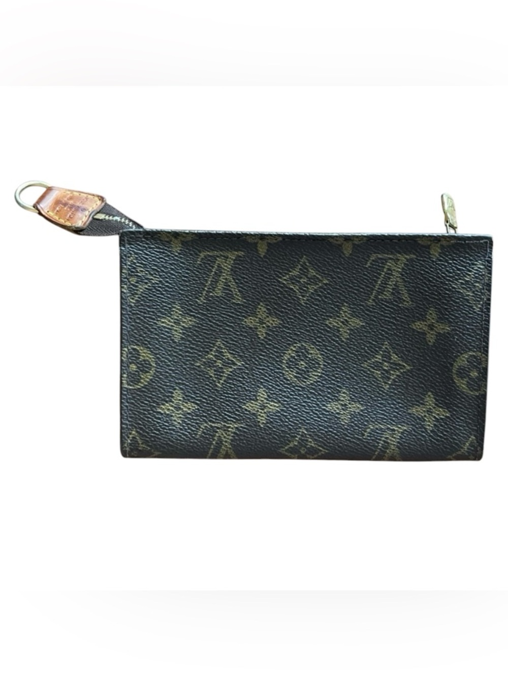 Authentic Louis Vuitton Toilette Pouch - Brown & Tan Traditional Monogram.